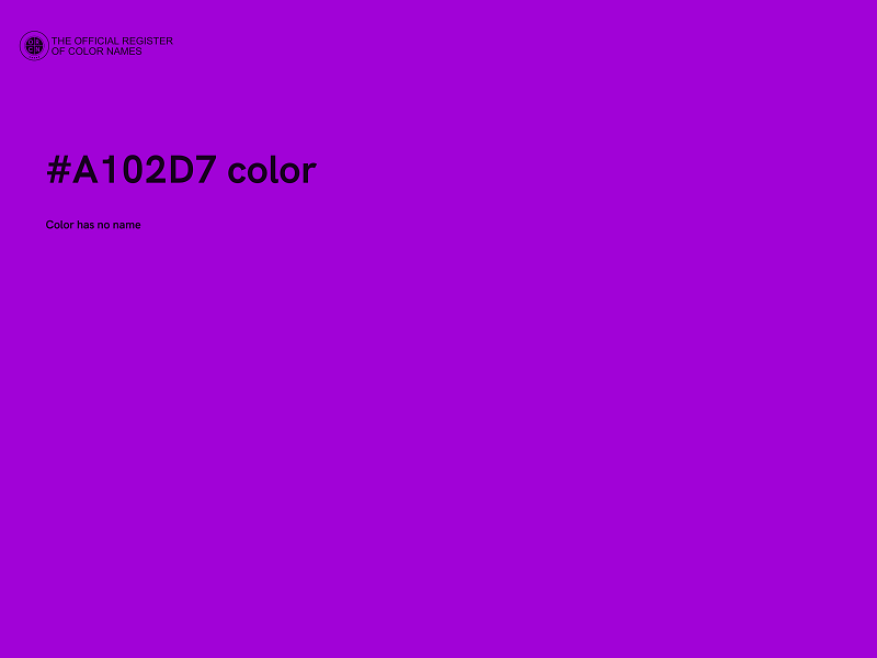 #A102D7 color image