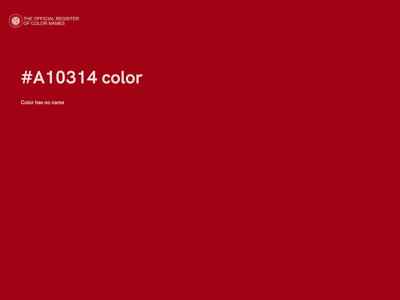 #A10314 color image