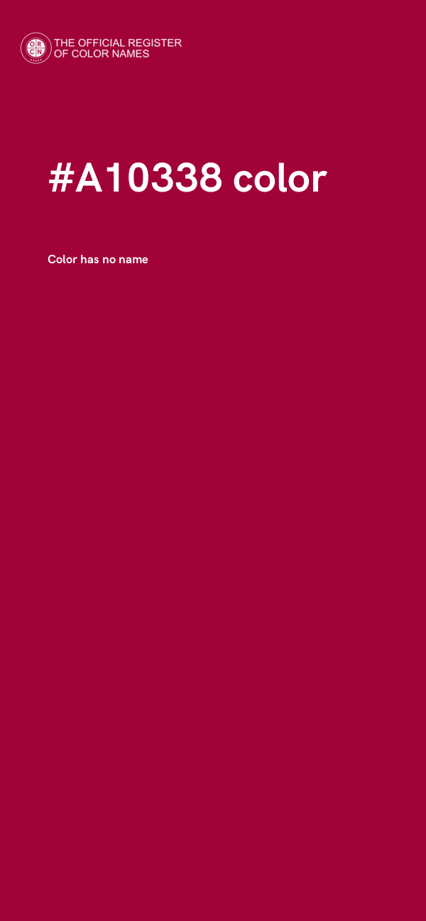 #A10338 color image