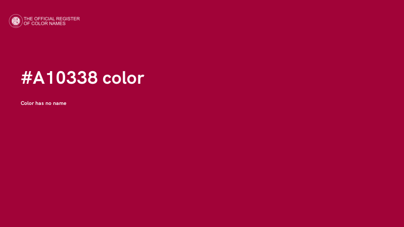 #A10338 color image
