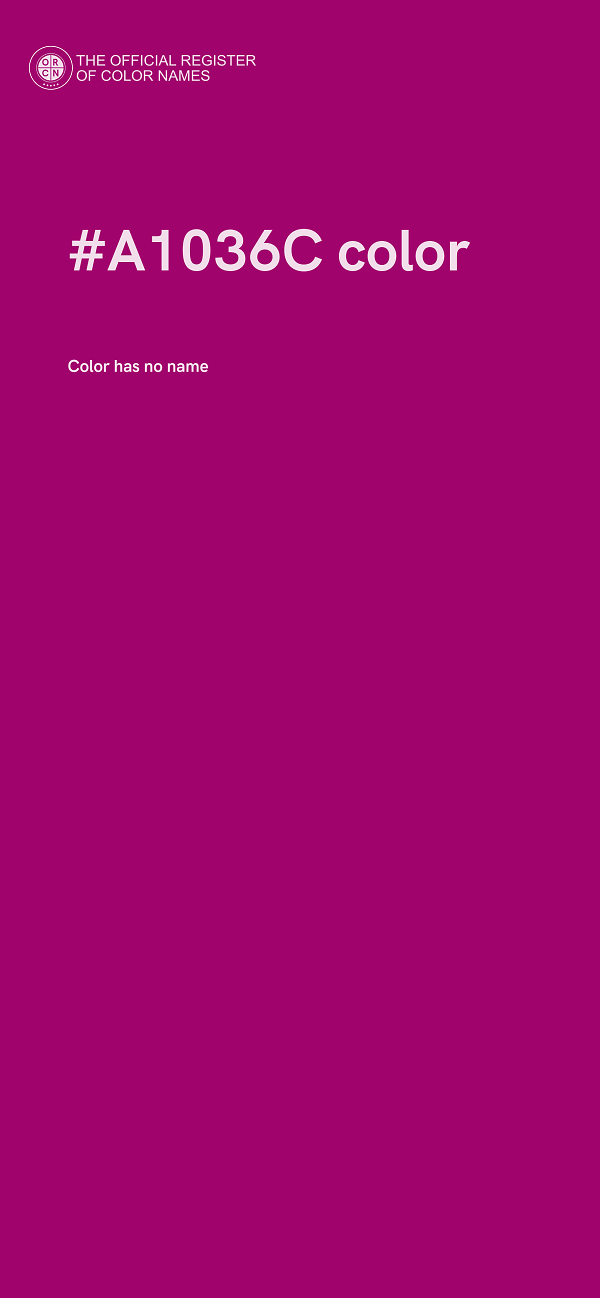 #A1036C color image