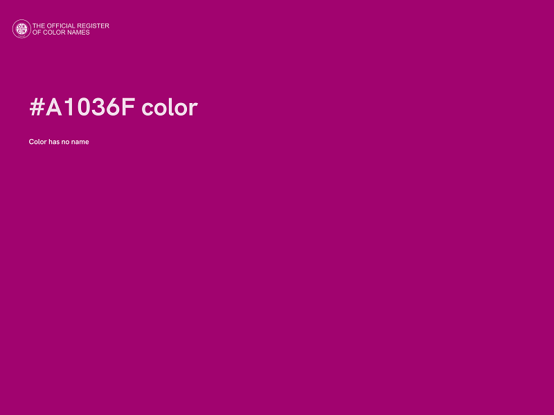 #A1036F color image
