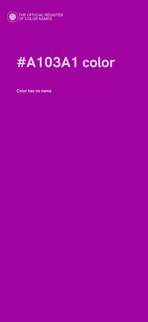 #A103A1 color image