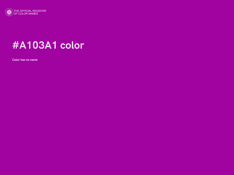 #A103A1 color image