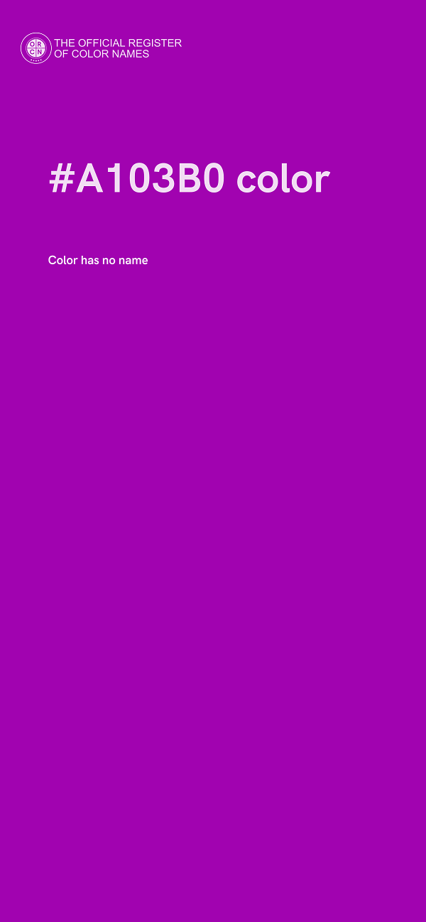 #A103B0 color image