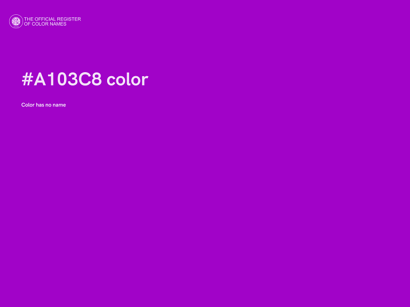 #A103C8 color image