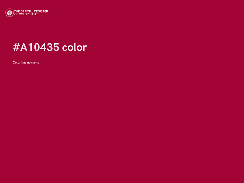 #A10435 color image