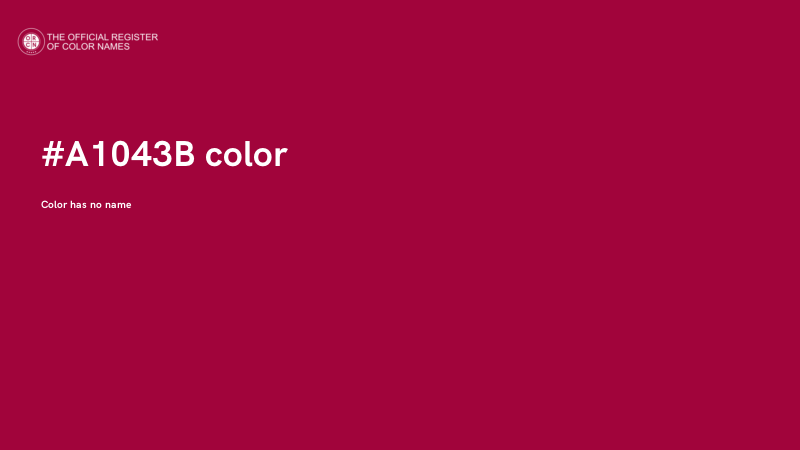 #A1043B color image