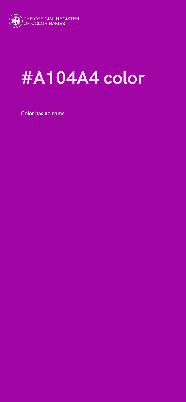 #A104A4 color image