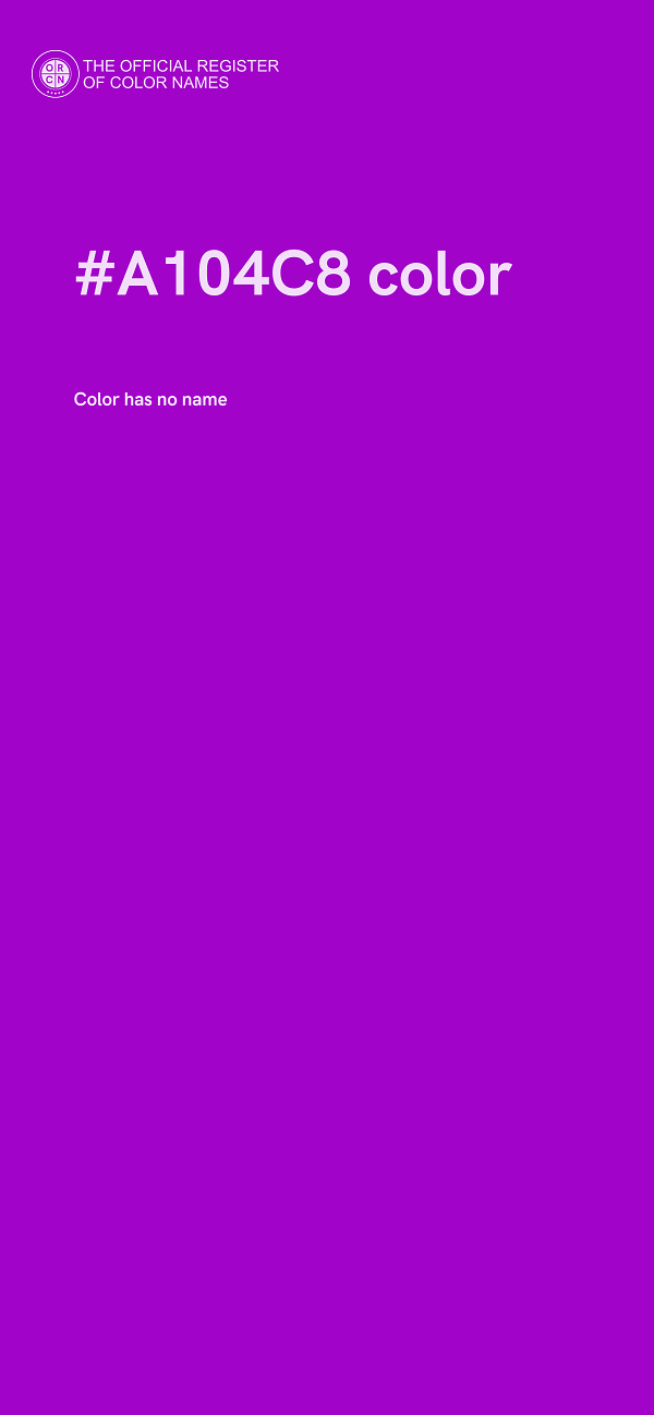 #A104C8 color image