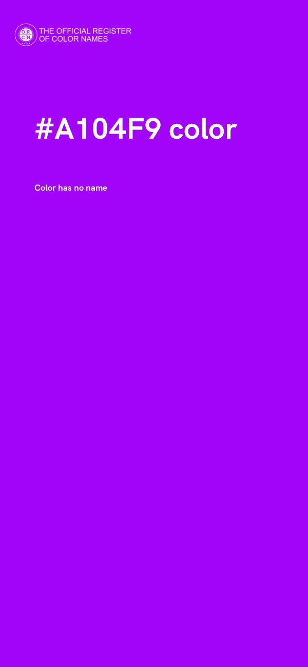 #A104F9 color image