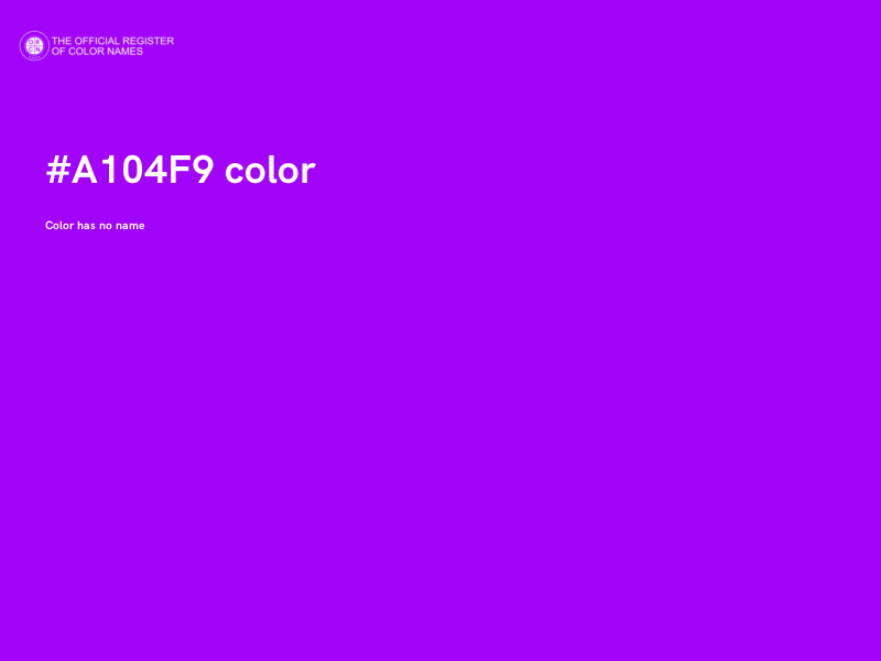 #A104F9 color image