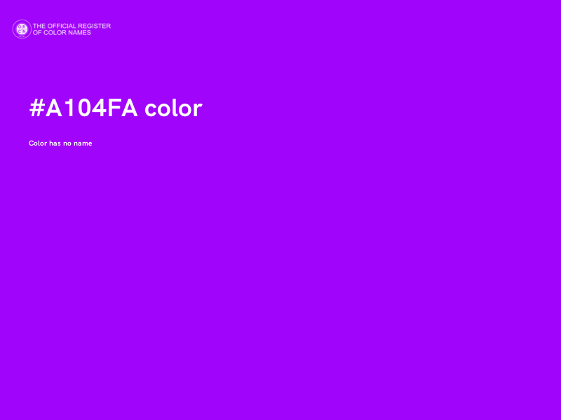 #A104FA color image