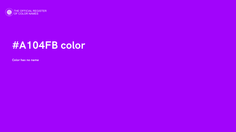 #A104FB color image