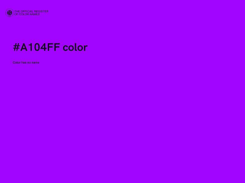 #A104FF color image