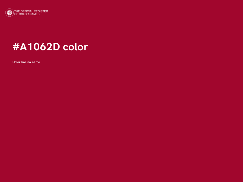 #A1062D color image