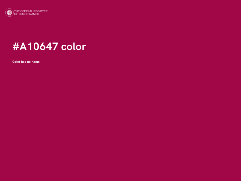 #A10647 color image