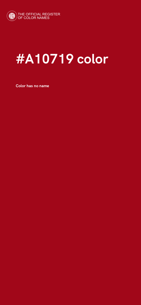 #A10719 color image