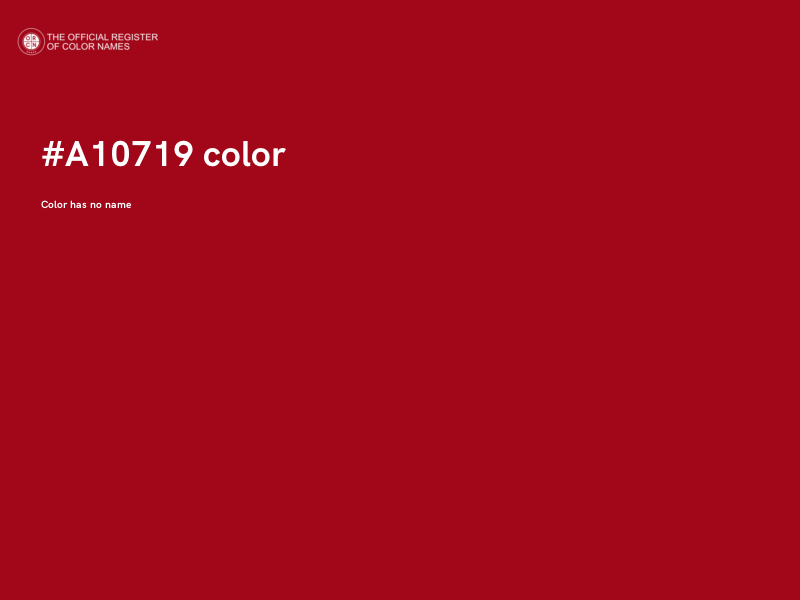 #A10719 color image