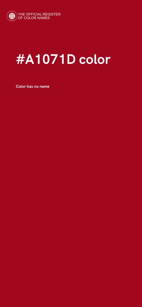 #A1071D color image