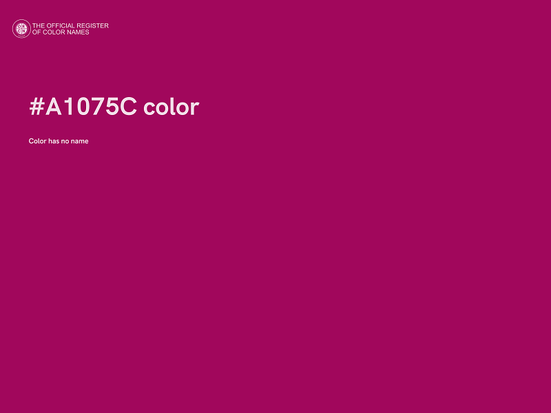#A1075C color image