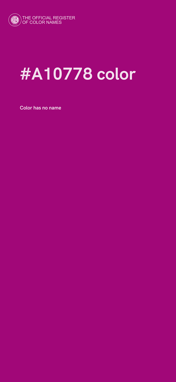 #A10778 color image