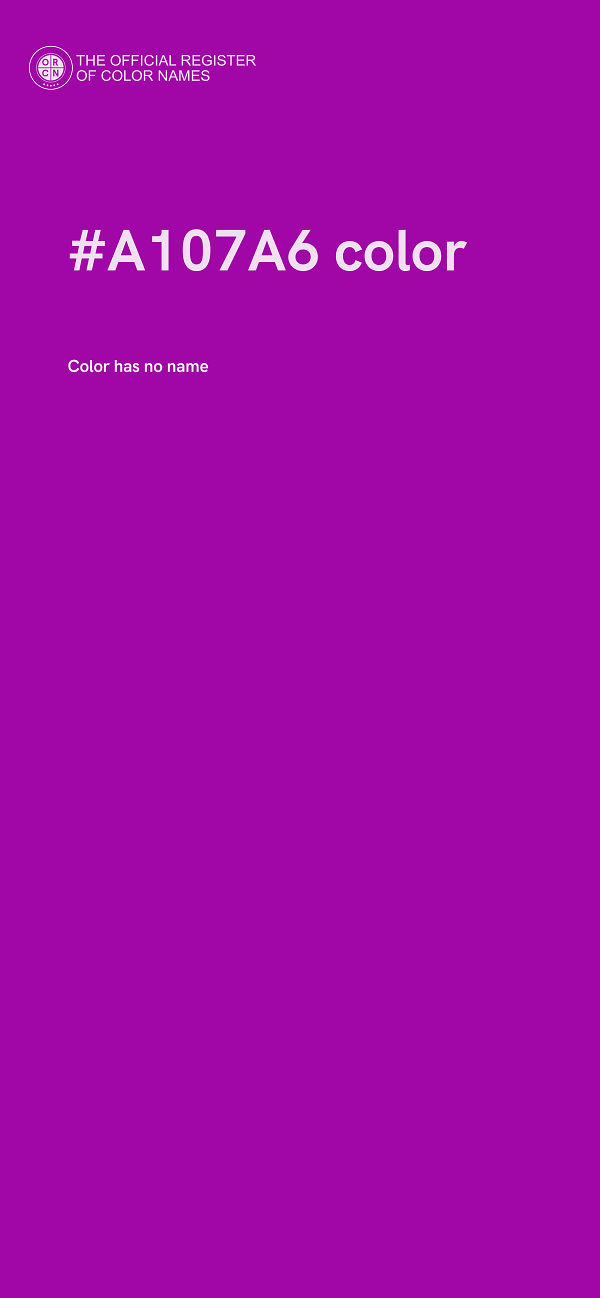 #A107A6 color image