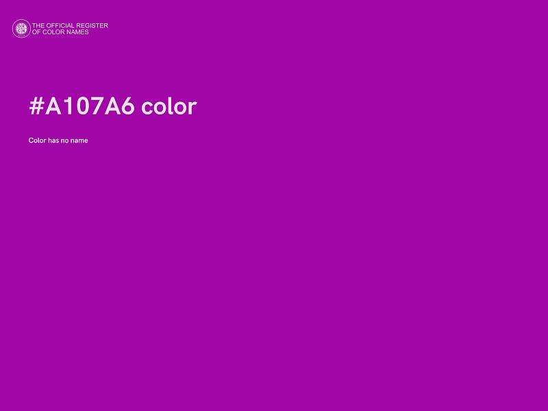 #A107A6 color image