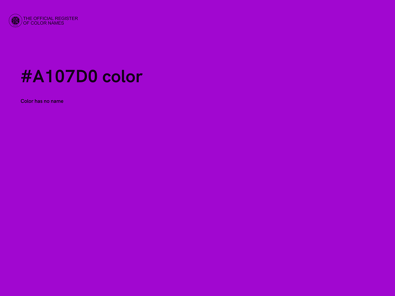 #A107D0 color image