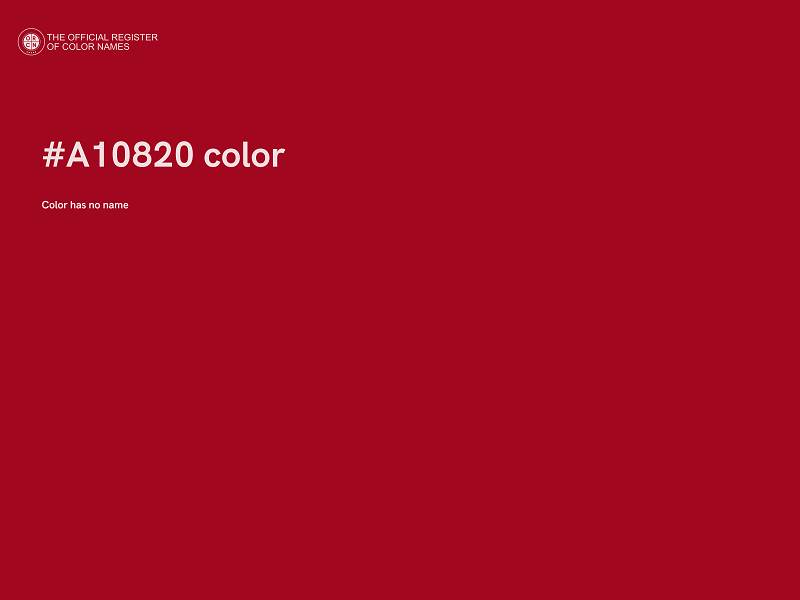 #A10820 color image