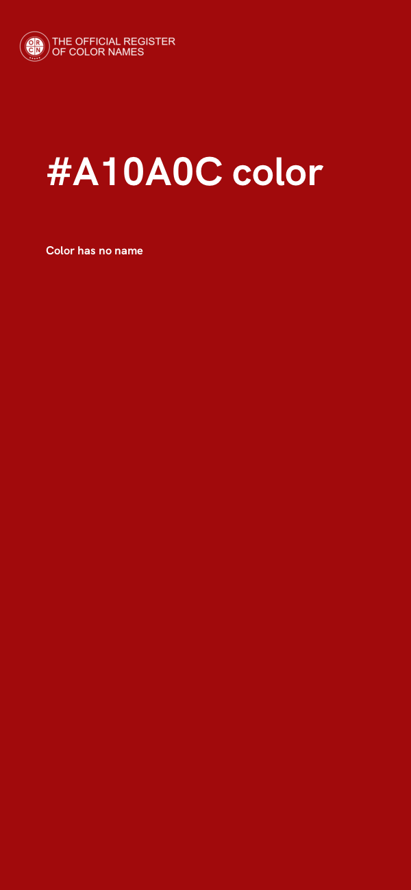 #A10A0C color image