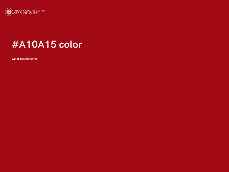 #A10A15 color image