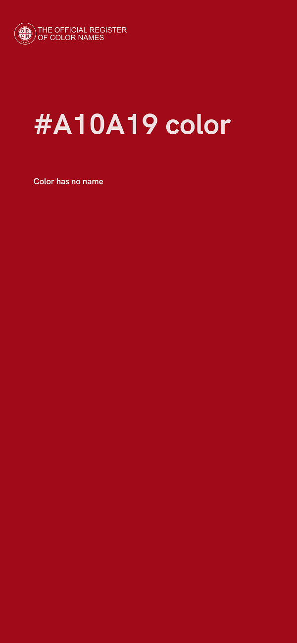 #A10A19 color image