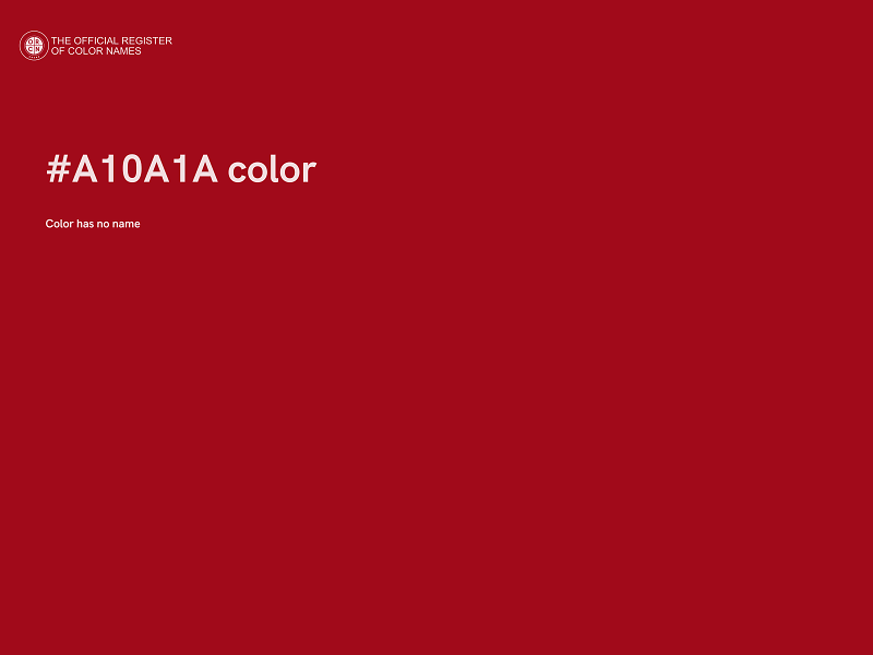 #A10A1A color image