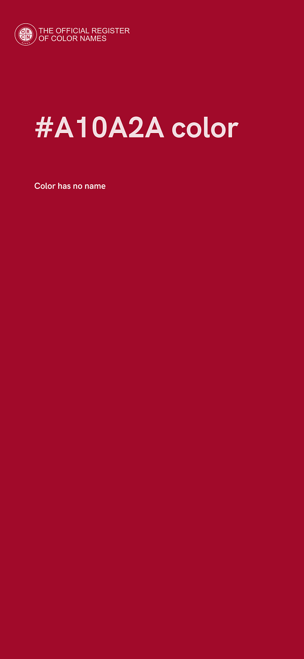 #A10A2A color image