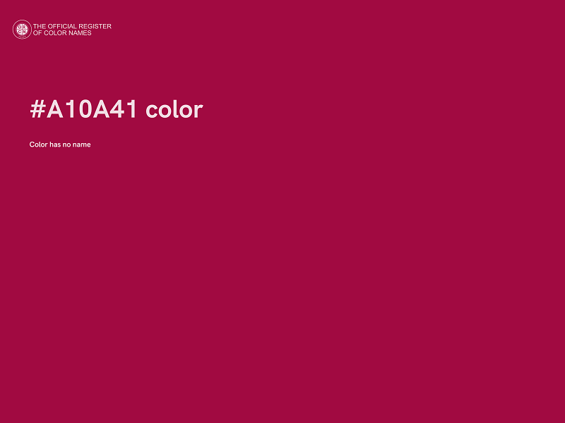 #A10A41 color image