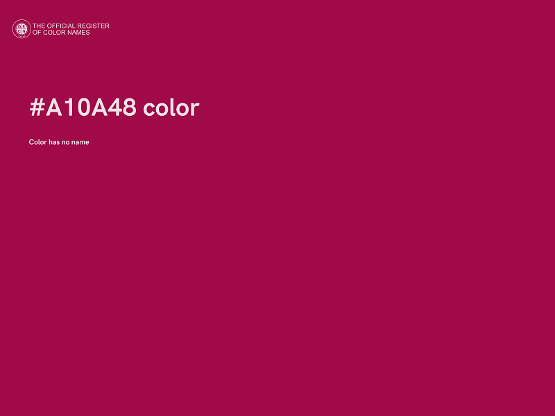 #A10A48 color image