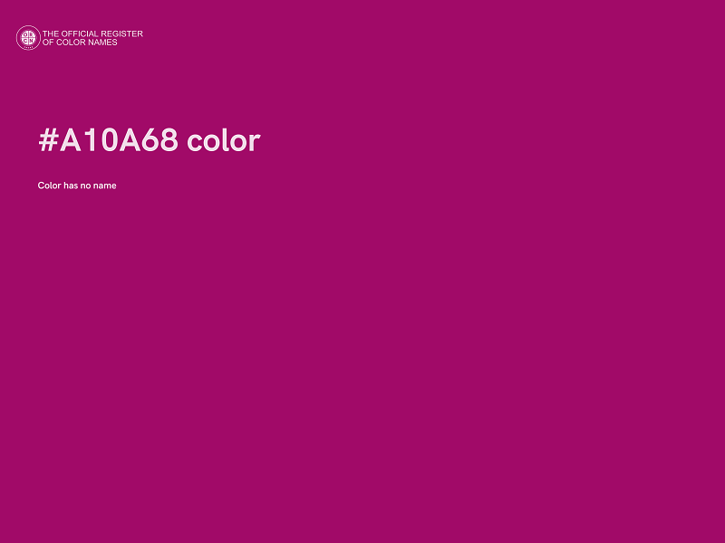 #A10A68 color image