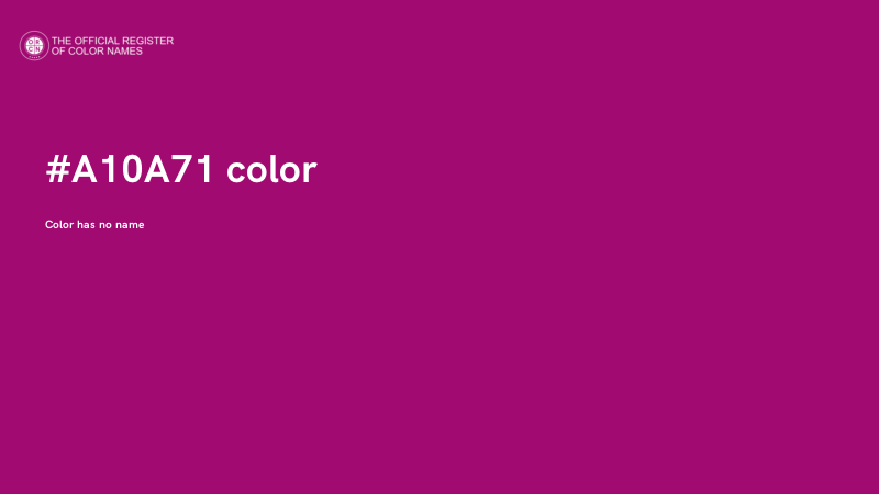 #A10A71 color image