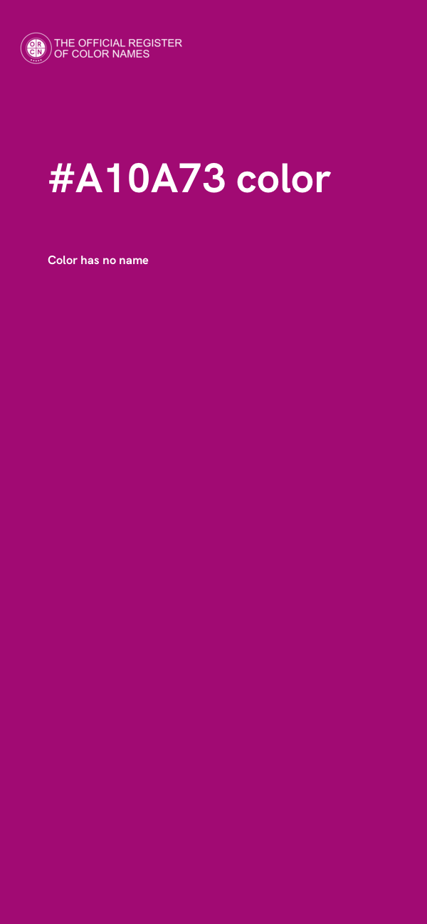 #A10A73 color image