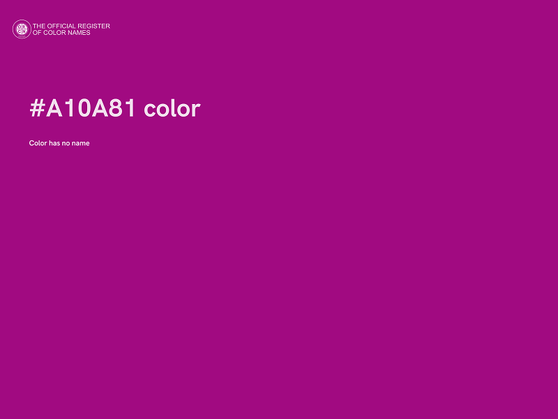 #A10A81 color image