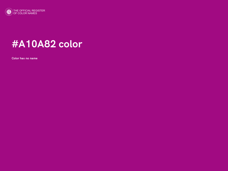 #A10A82 color image