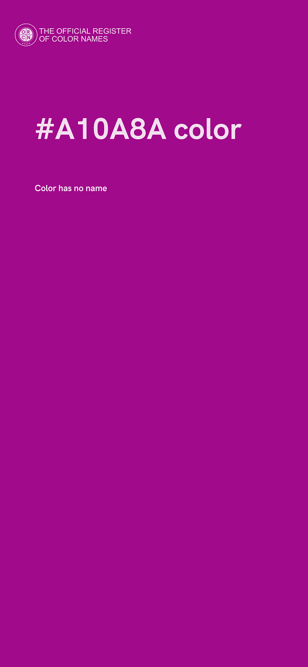 #A10A8A color image