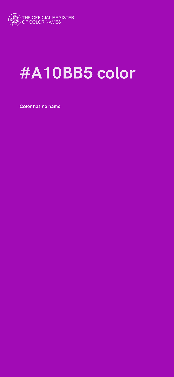 #A10BB5 color image