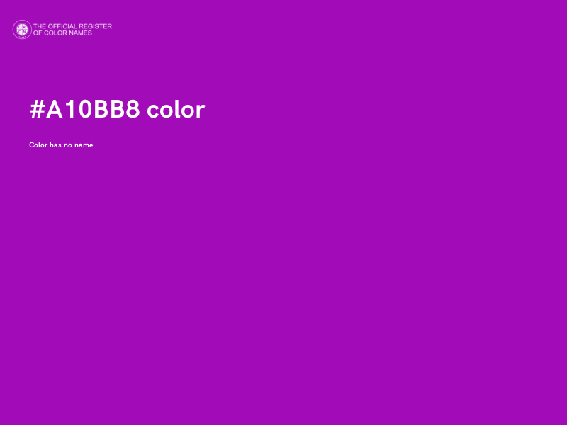 #A10BB8 color image