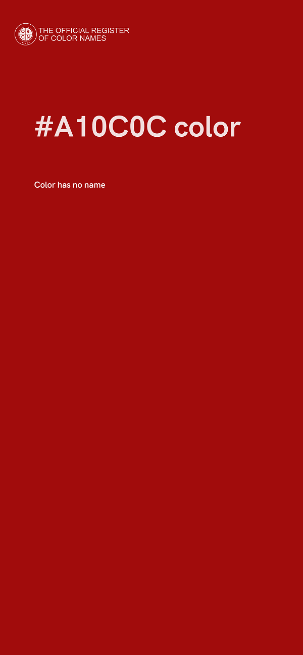 #A10C0C color image