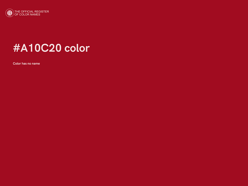 #A10C20 color image