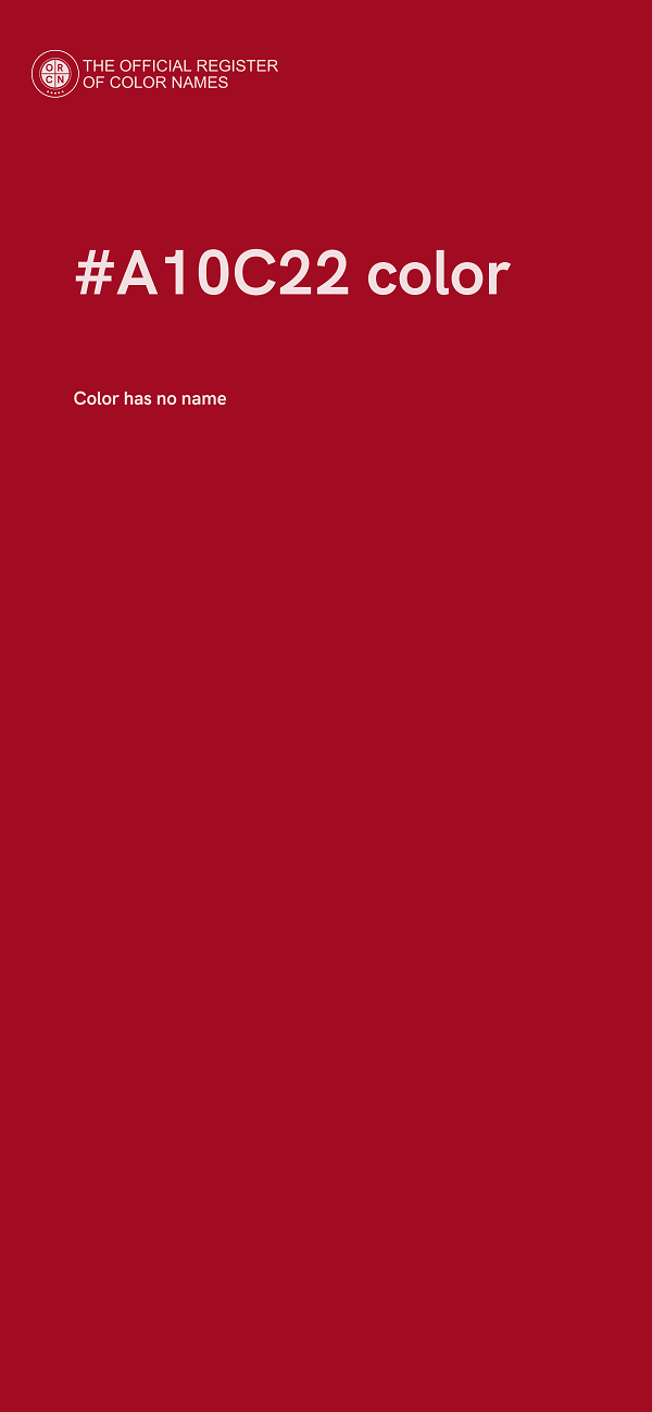#A10C22 color image