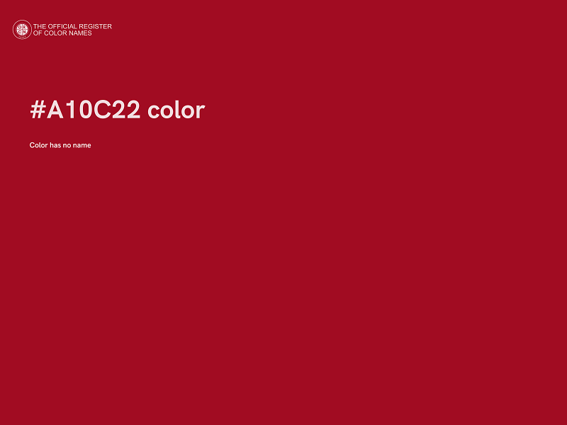 #A10C22 color image