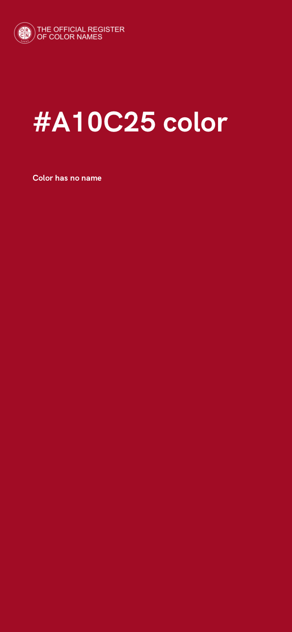 #A10C25 color image